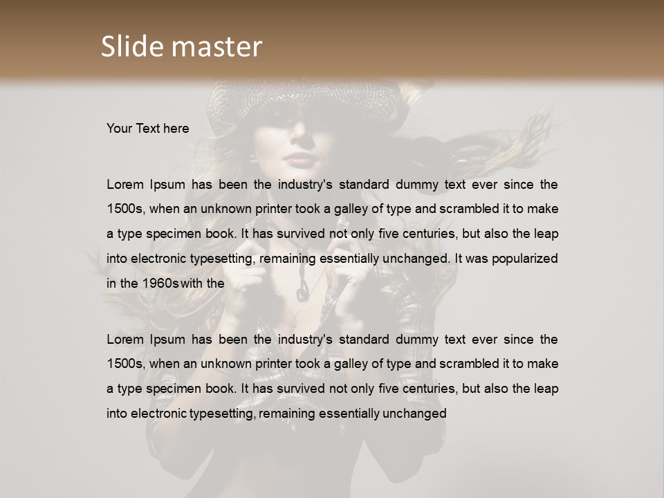 People Beautiful Glamour PowerPoint Template