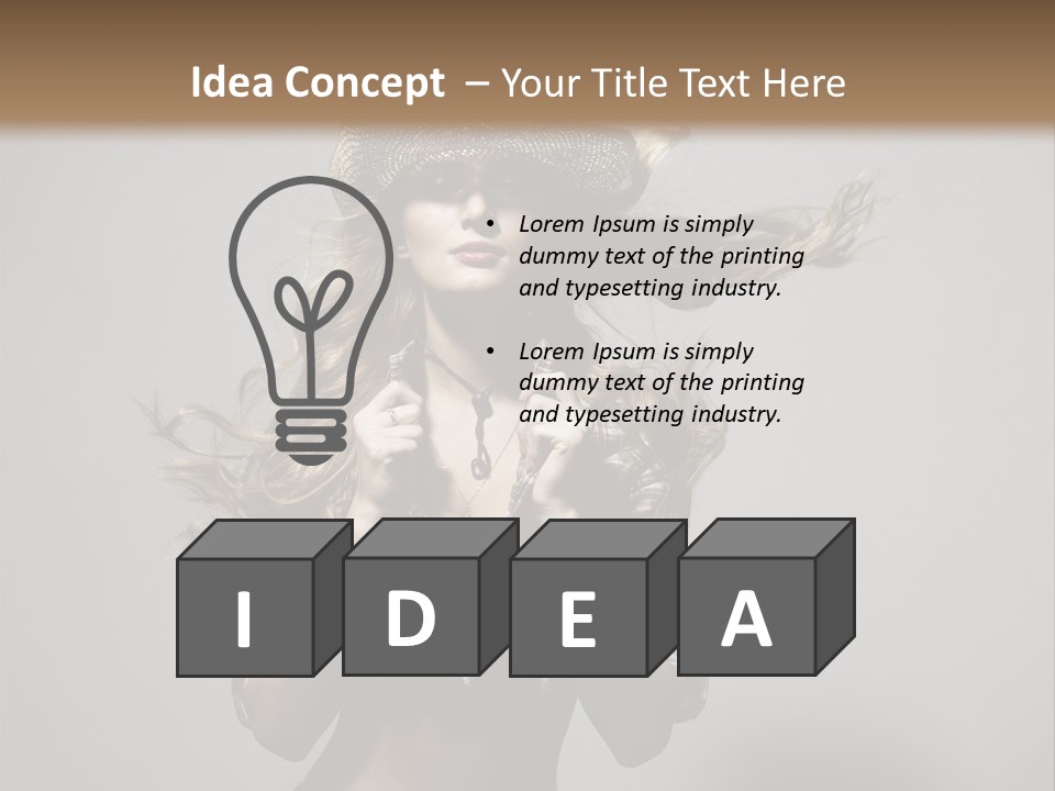 People Beautiful Glamour PowerPoint Template