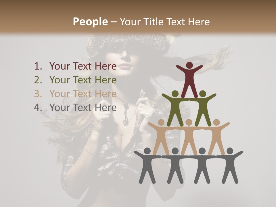 People Beautiful Glamour PowerPoint Template