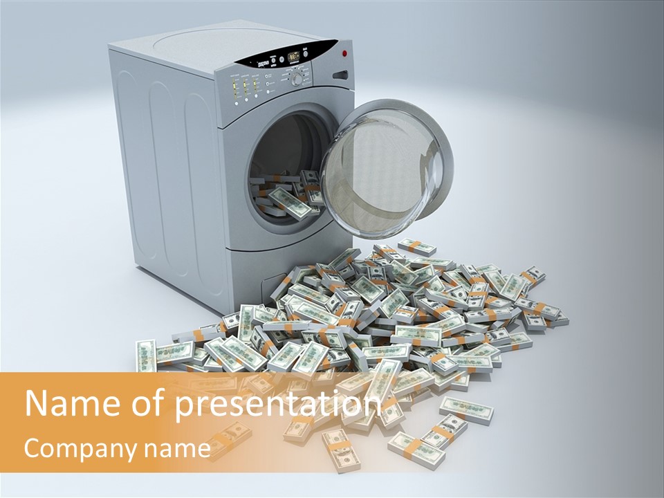 Laundry Paper Paying PowerPoint Template