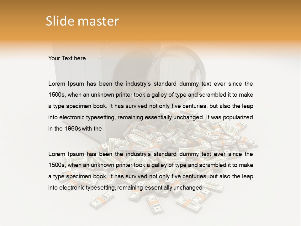 Laundry Paper Paying PowerPoint Template