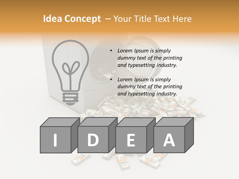 Laundry Paper Paying PowerPoint Template