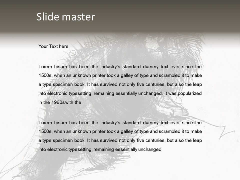 Outline Cartoon Line PowerPoint Template