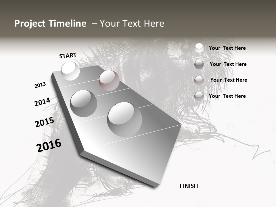 Outline Cartoon Line PowerPoint Template