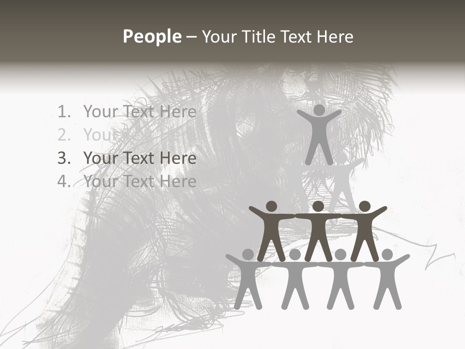 Outline Cartoon Line PowerPoint Template