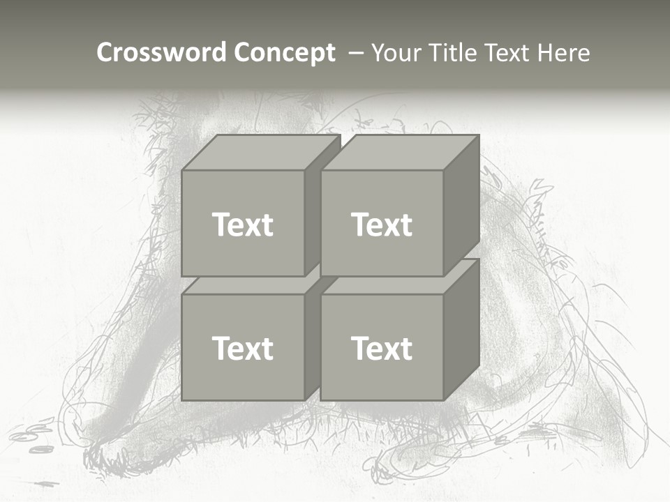 Kitten Drawing Line PowerPoint Template