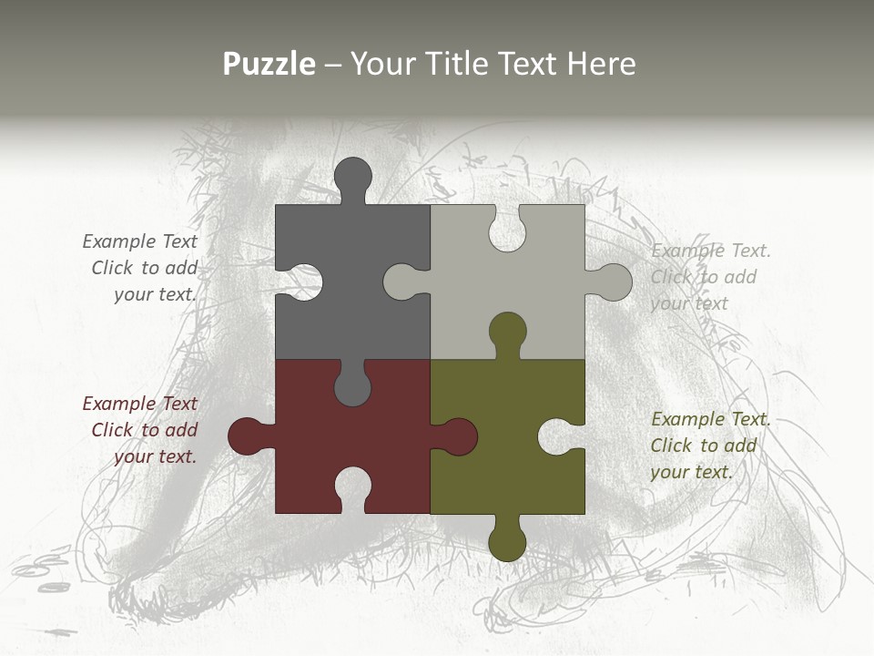 Kitten Drawing Line PowerPoint Template