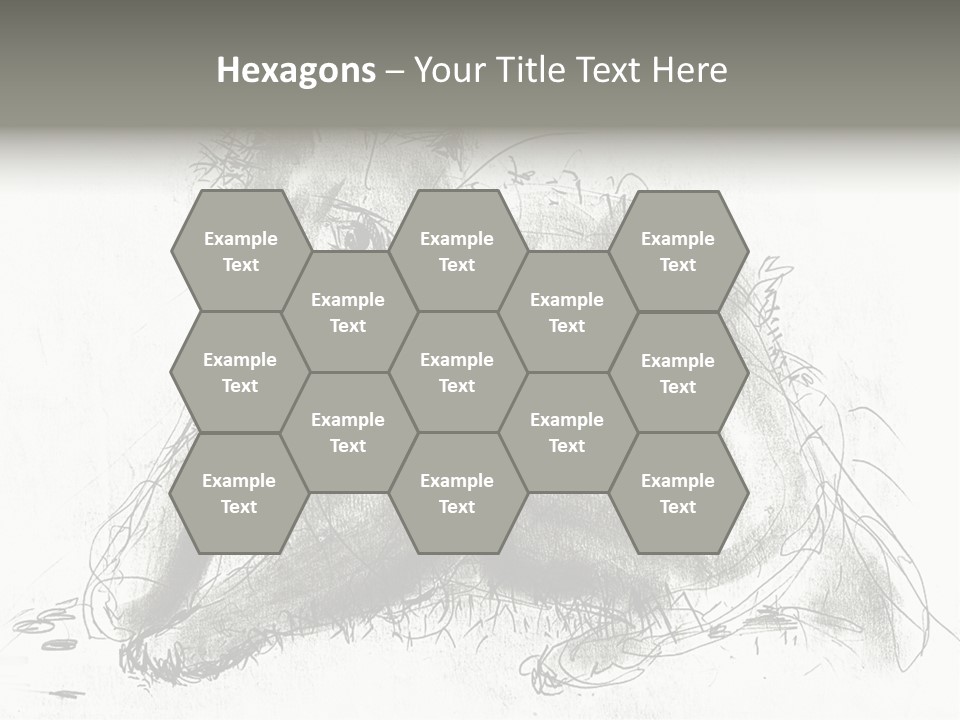 Kitten Drawing Line PowerPoint Template