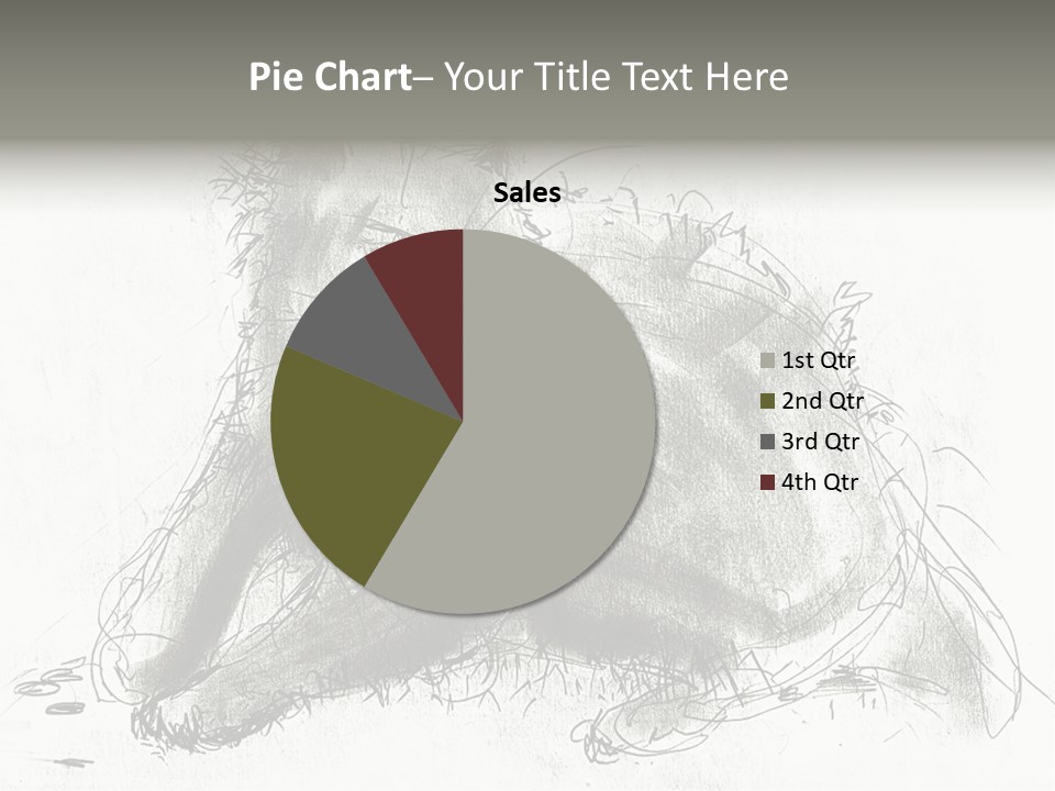 Kitten Drawing Line PowerPoint Template
