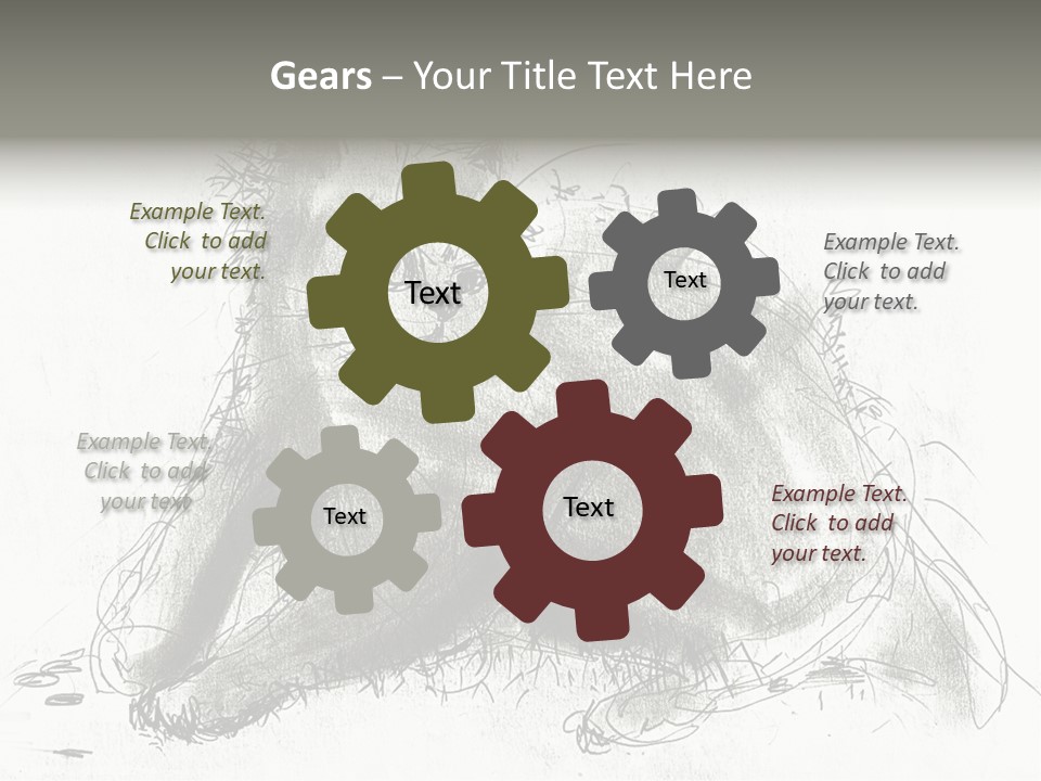 Kitten Drawing Line PowerPoint Template