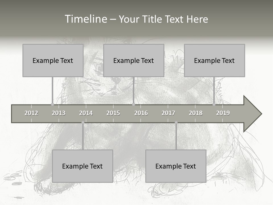 Kitten Drawing Line PowerPoint Template