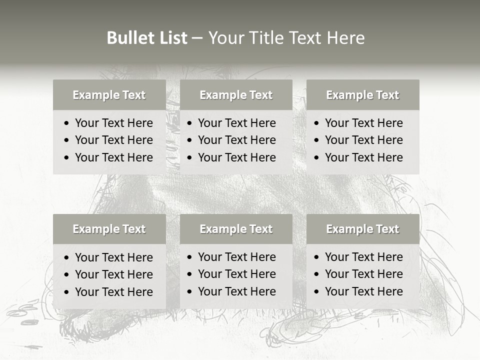 Kitten Drawing Line PowerPoint Template