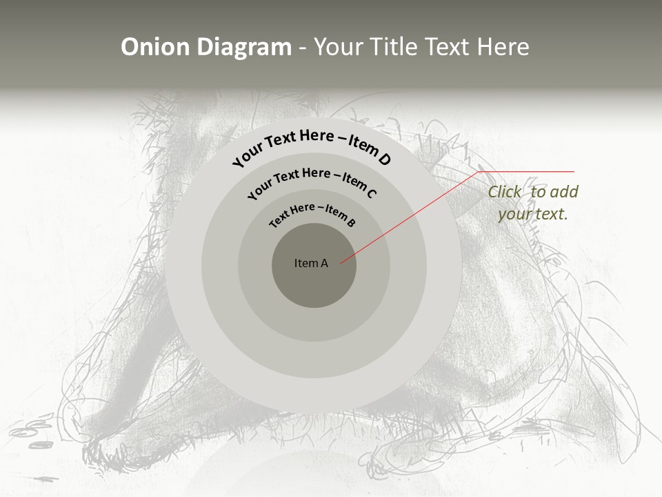 Kitten Drawing Line PowerPoint Template