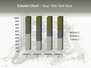 Kitten Drawing Line PowerPoint Template