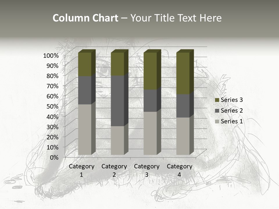 Kitten Drawing Line PowerPoint Template