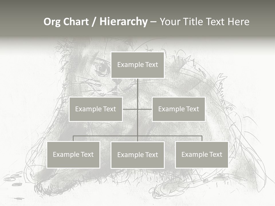 Kitten Drawing Line PowerPoint Template
