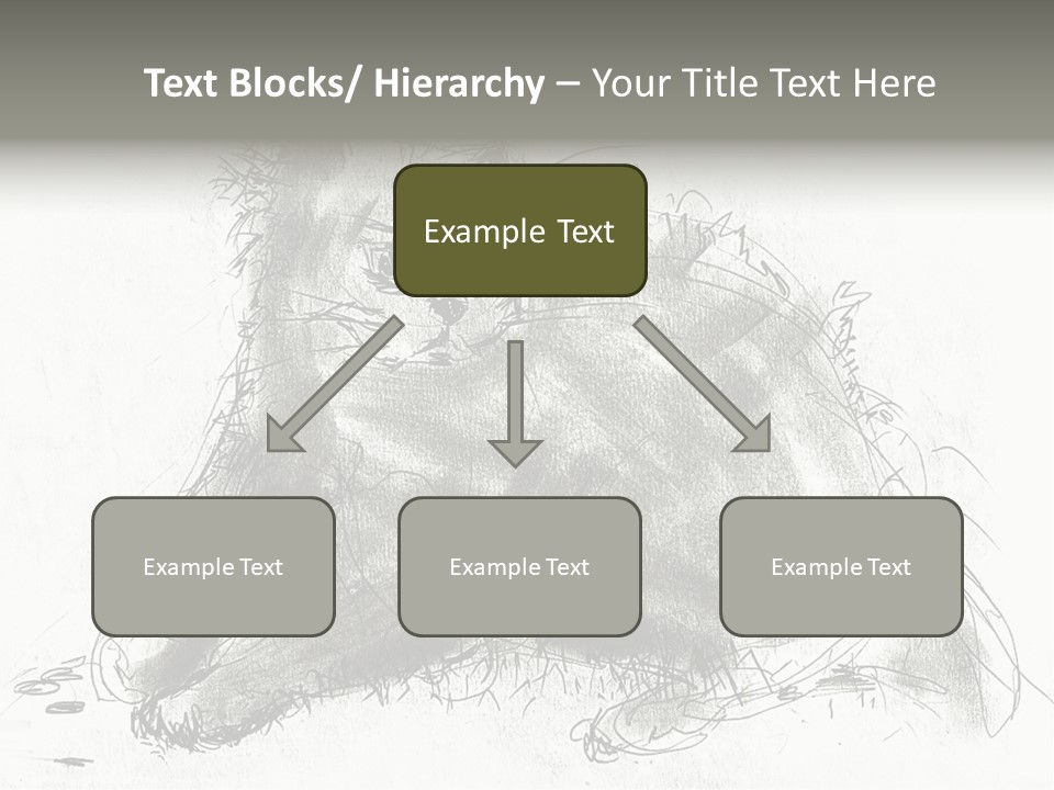 Kitten Drawing Line PowerPoint Template