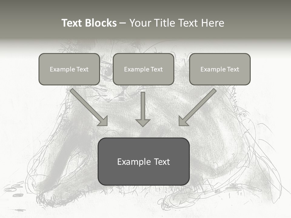Kitten Drawing Line PowerPoint Template