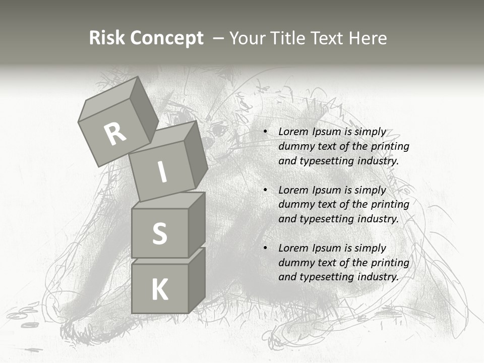 Kitten Drawing Line PowerPoint Template