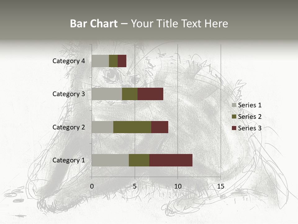 Kitten Drawing Line PowerPoint Template