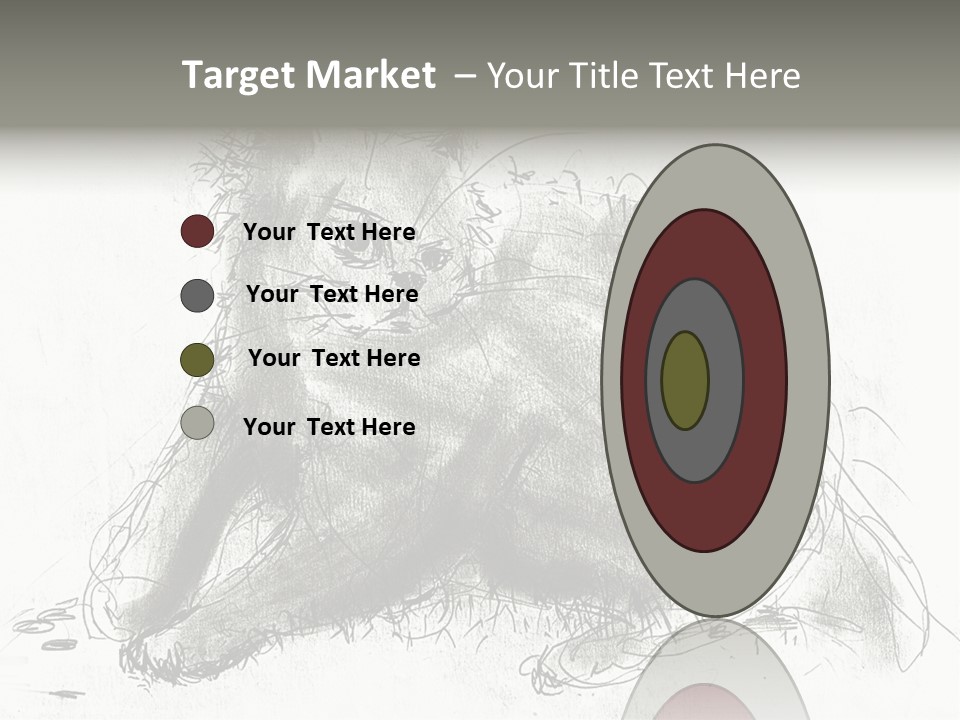 Kitten Drawing Line PowerPoint Template