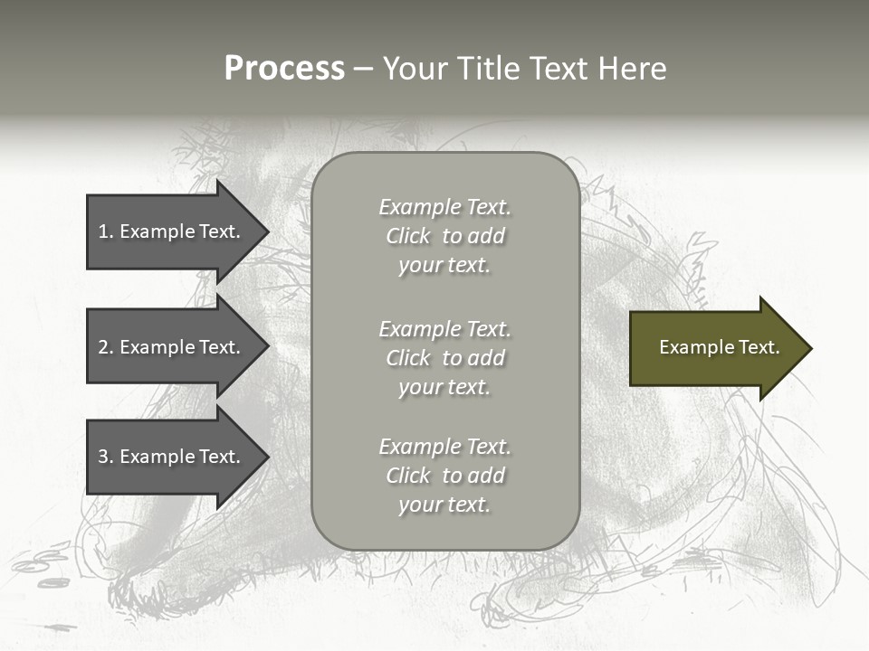 Kitten Drawing Line PowerPoint Template