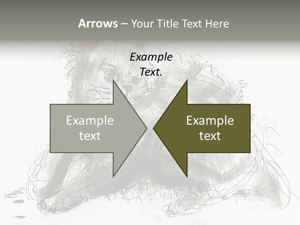 Kitten Drawing Line PowerPoint Template