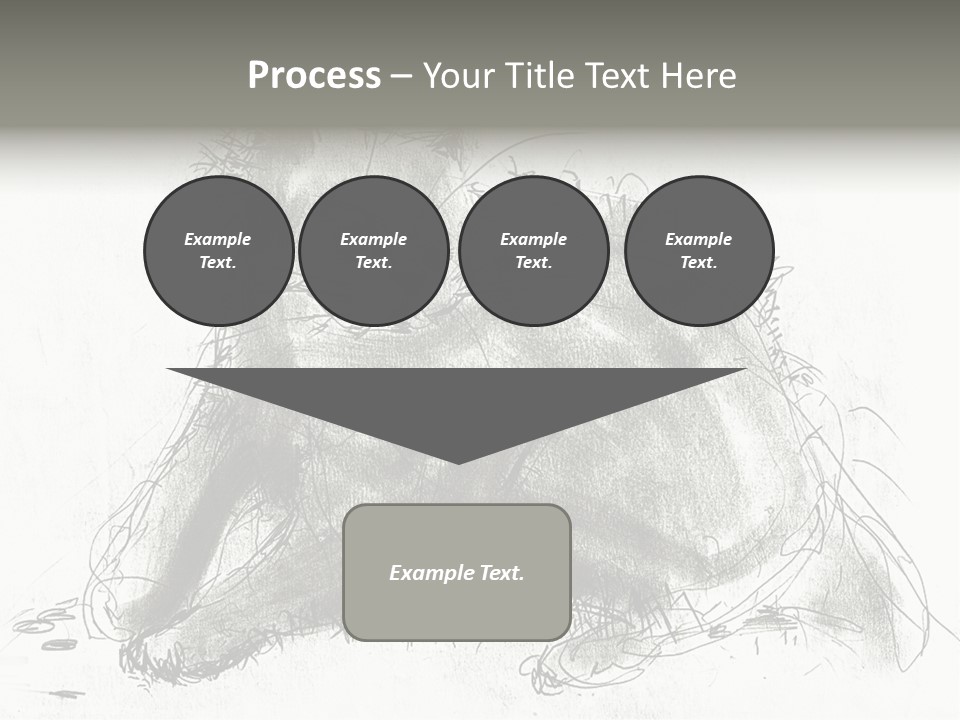 Kitten Drawing Line PowerPoint Template