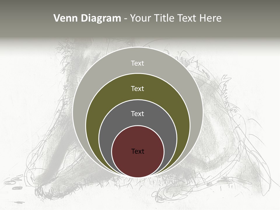 Kitten Drawing Line PowerPoint Template