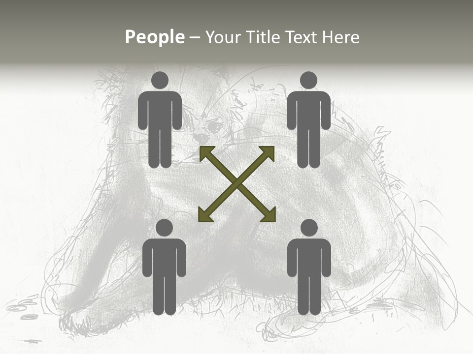 Kitten Drawing Line PowerPoint Template