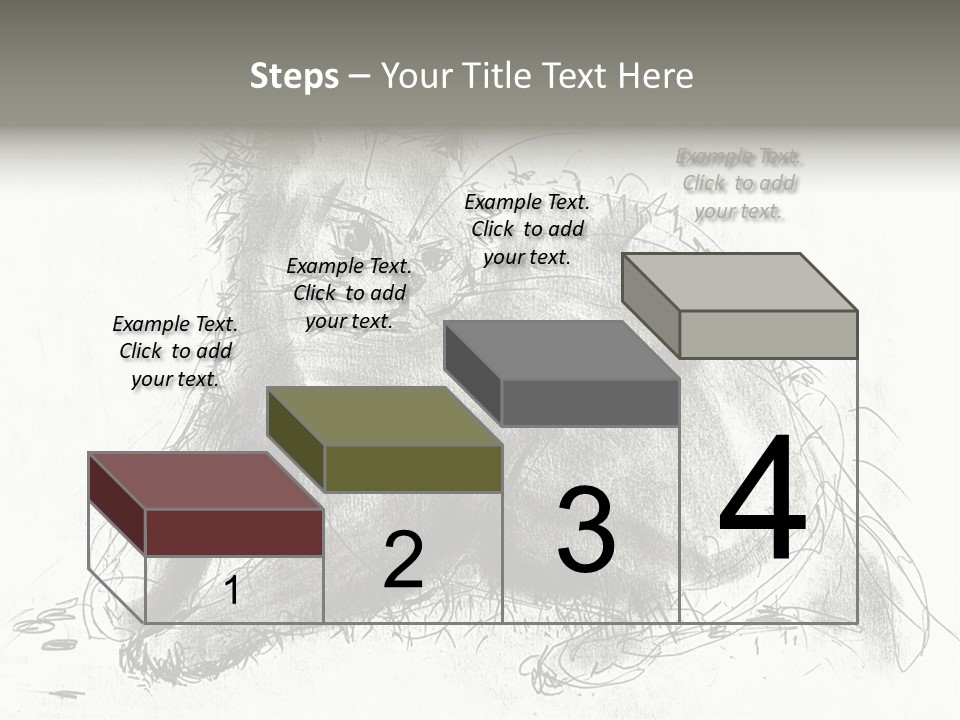 Kitten Drawing Line PowerPoint Template