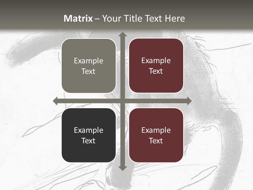 Silhouette Brush Ink PowerPoint Template