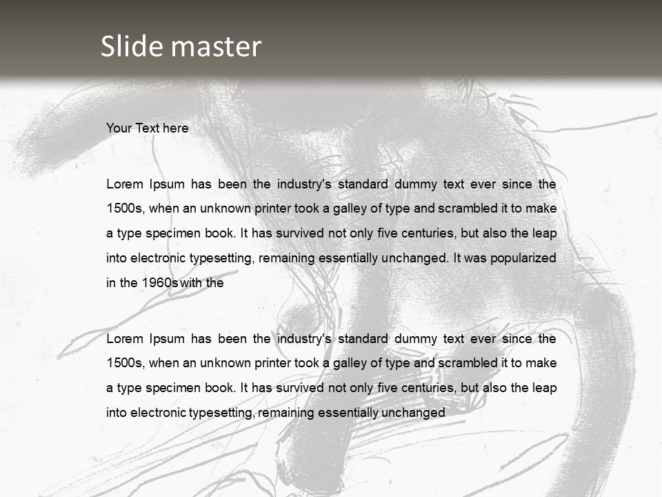 Silhouette Brush Ink PowerPoint Template