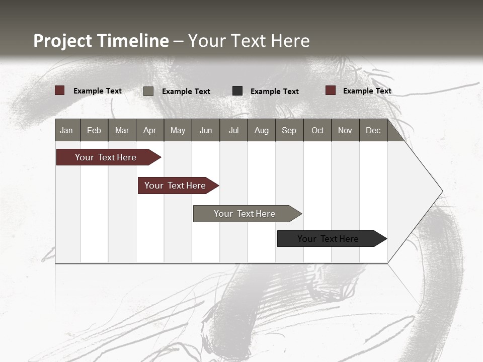 Silhouette Brush Ink PowerPoint Template