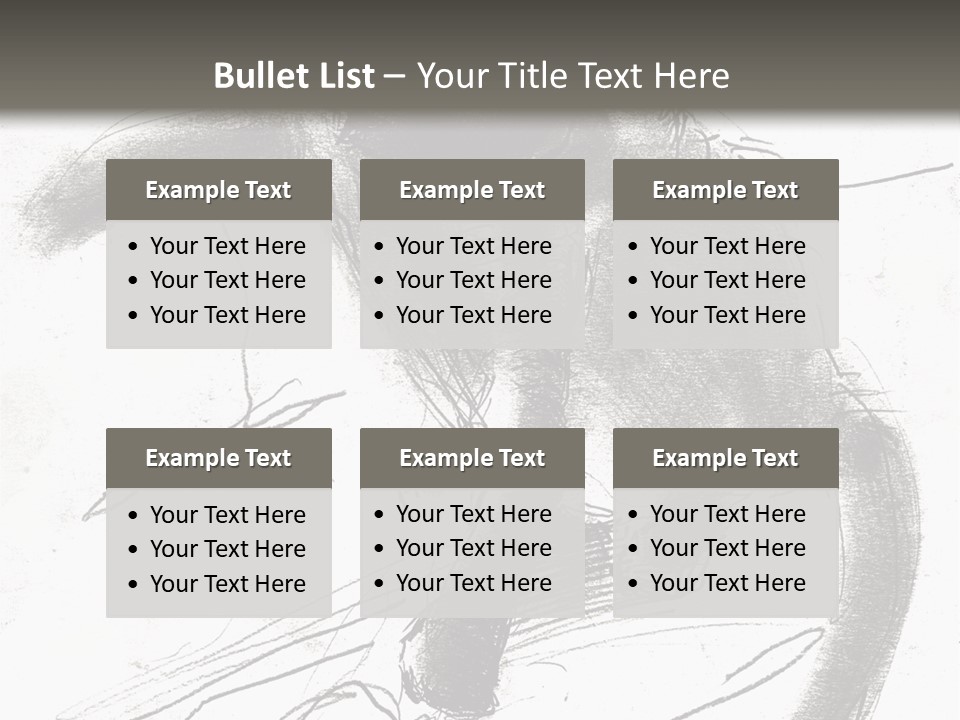 Silhouette Brush Ink PowerPoint Template