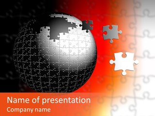 Design Abstract Puzzle PowerPoint Template