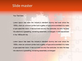 Design Abstract Puzzle PowerPoint Template