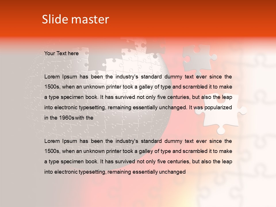 Design Abstract Puzzle PowerPoint Template