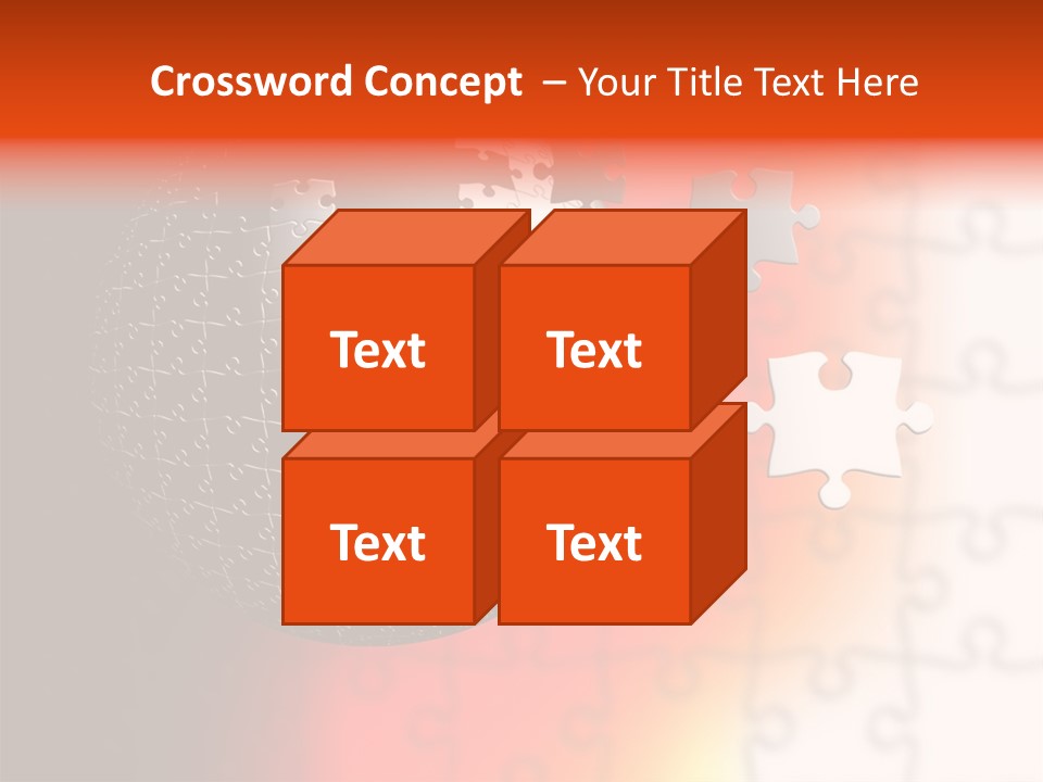 Design Abstract Puzzle PowerPoint Template