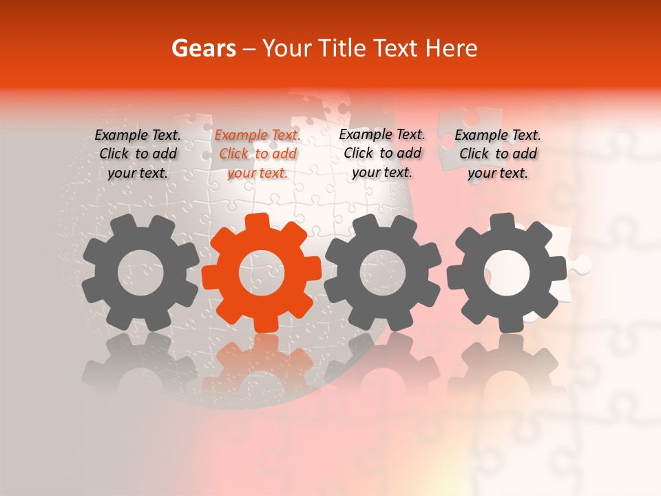 Design Abstract Puzzle PowerPoint Template