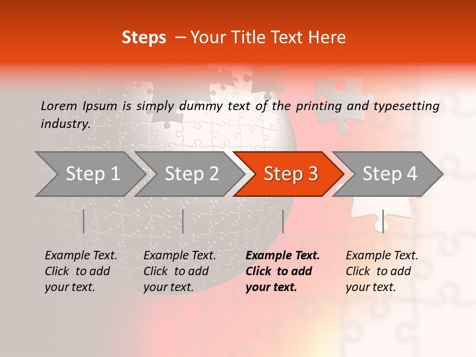 Design Abstract Puzzle PowerPoint Template