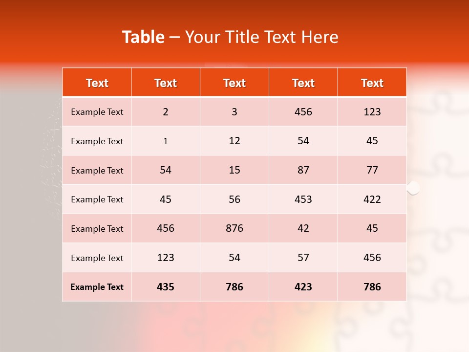 Design Abstract Puzzle PowerPoint Template
