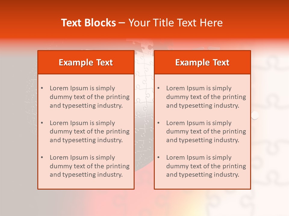 Design Abstract Puzzle PowerPoint Template