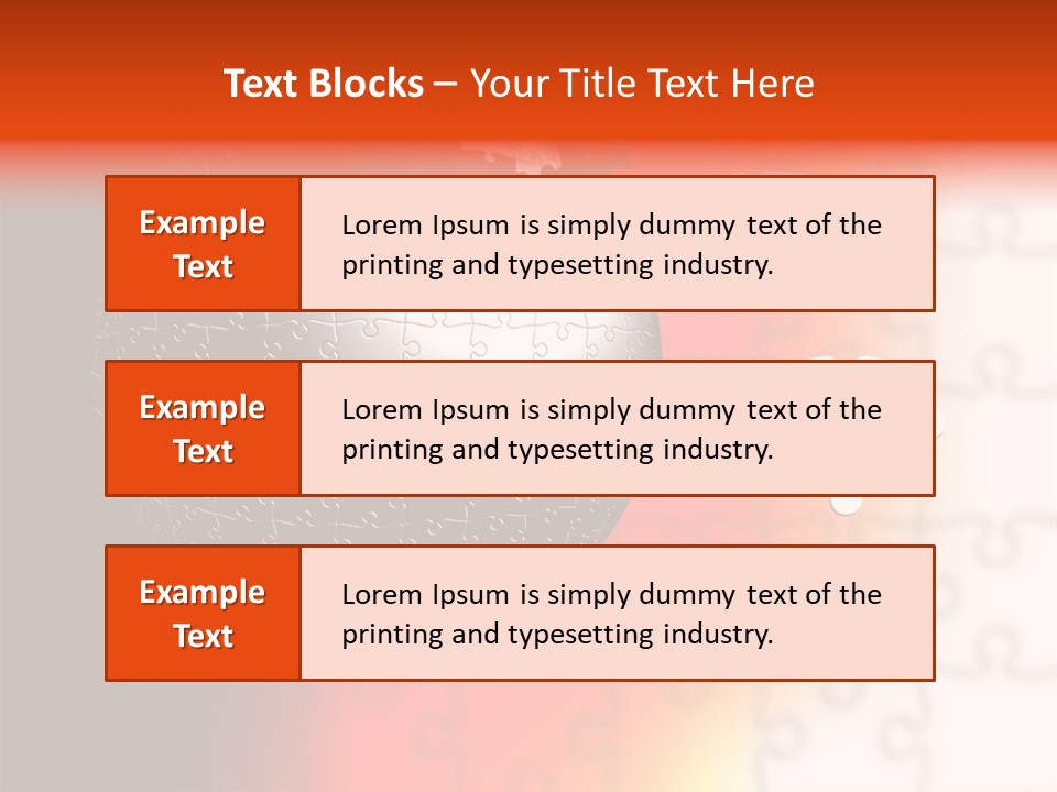 Design Abstract Puzzle PowerPoint Template