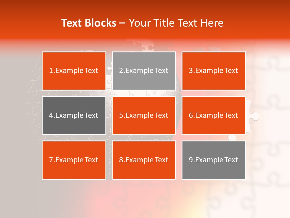 Design Abstract Puzzle PowerPoint Template