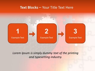 Design Abstract Puzzle PowerPoint Template