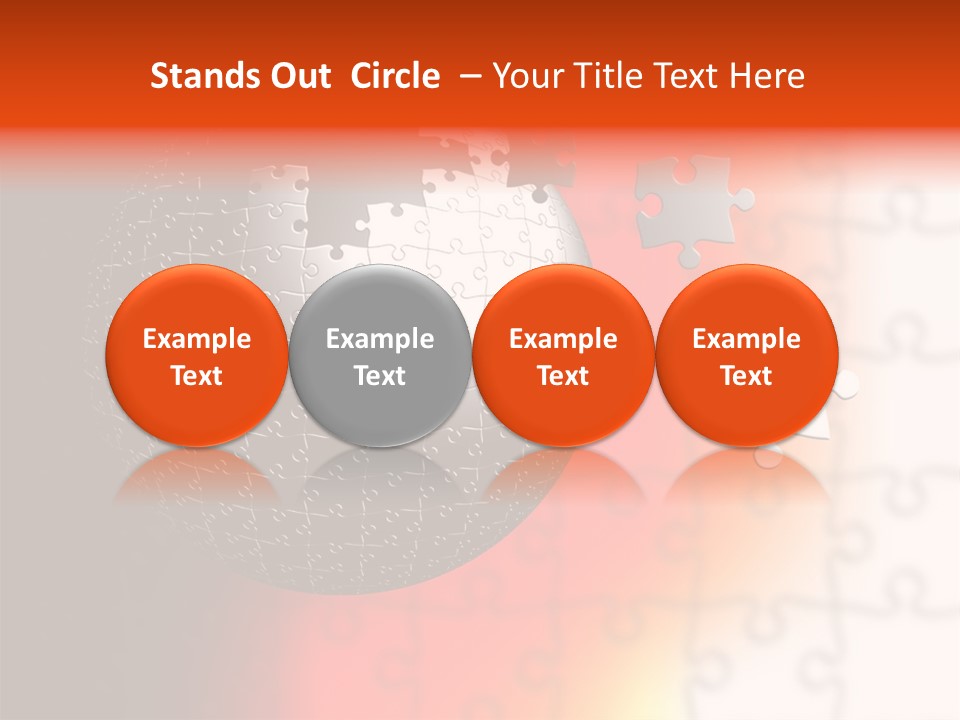 Design Abstract Puzzle PowerPoint Template