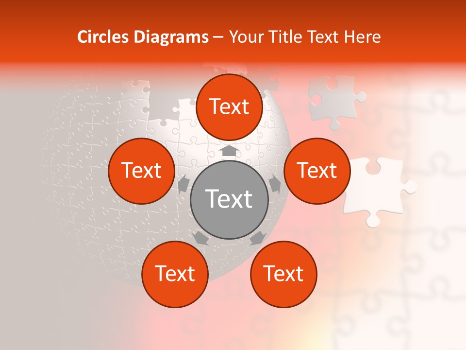 Design Abstract Puzzle PowerPoint Template