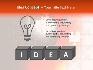 Design Abstract Puzzle PowerPoint Template