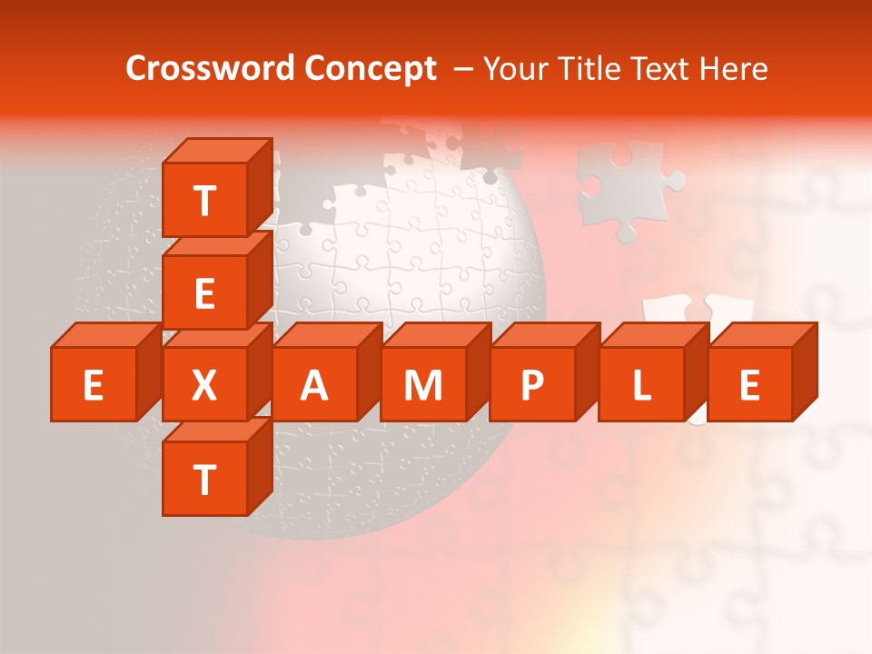 Design Abstract Puzzle PowerPoint Template